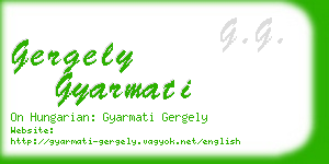 gergely gyarmati business card